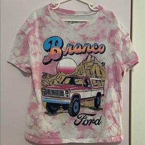 Ford Kids Pink and White Bronco T-Shirt